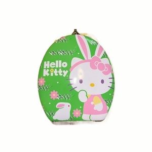 Hello Kitty Sanrio Spring Easter Egg Shaped Tin Bunny Collectible Y2K